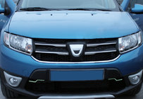 Dacia Logan MCV 2013–2020 Nerezové lišty na masku chladiča (4 ks) fotografia 1