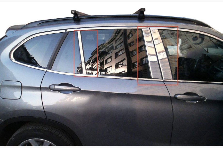 BMW X1 E84 2009–2015 Lišty dverových stĺpikov (nerez) 6 ks Image