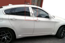 BMW X6 E71 2008–2014 Nerezové lišty na stĺpiky dverí fotografia 1