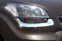 Kia Soul I 2008–2013 Nerezové kryty svetlometov (2 ks) fotografia 1