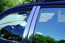 Nissan NP300 1999–2015 Chrómové kryty stĺpikov dverí (4 ks, nerez) fotografia 1