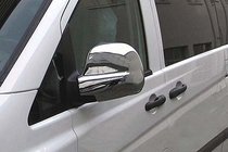 Mercedes Viano 2004–2014 Chrómové kryty zrkadiel VITO 2004-2010 (2 ks) Carmos – turecká nehrdzavejúca oceľ fotografia 3