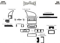BMW rad 3 E36 1990–2000 Kryty palubnej dosky Hliník fotografia 4