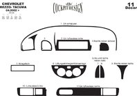 Chevrolet Tacuma/Rezzo 2000–2008 Interiérové kryty Hliník fotografia 2