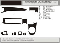 Mitsubishi Lancer 9 2004–2008 Kryty palubnej dosky (Hartman) Modrá fotografia 1