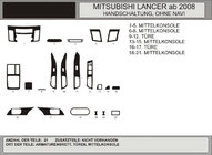 Mitsubishi Lancer X 2008– Kryty palubnej dosky (Hartman) Svetlý karbón fotografia 1