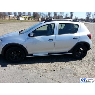Bočné rúrky BB001 (2 ks, nerez) Renault Sandero 2013–2022 fotografia 2