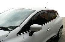 Renault Clio IV 2012–2019 Okenné deflektory HB (4 ks, Sunplex Sport) fotografia 1