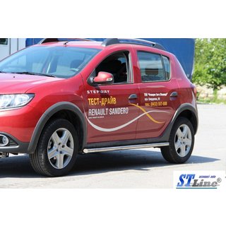 Bočné rúrky BB001 (2 ks, nerez) Renault Sandero 2013–2022 fotografia 4