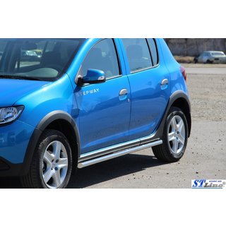 Bočné rúrky BB001 (2 ks, nerez) Renault Sandero 2013–2022 fotografia 3