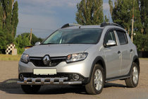 Renault Sandero 2013–2022 Predný ochranný rám ST015 (nerez) fotografia 1