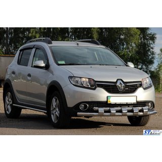 Predný ochranný rám ST015 (nerez) Dacia Sandero 2013–2020 fotografia 3