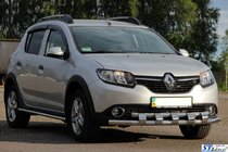 Renault Sandero 2013–2022 Predný ochranný rám ST015 (nerez) fotografia 3