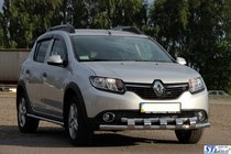 Renault Sandero 2013–2022 Predný ochranný rám ST015 (nerez) fotografia 4