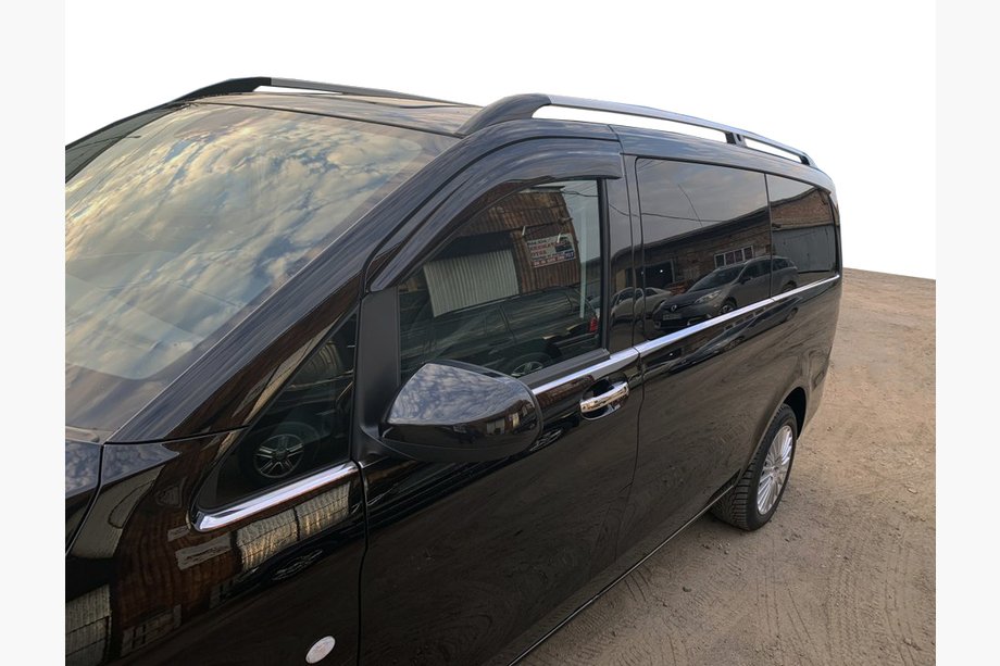 Mercedes Vito/V-trieda W447 2014– Spodné okenné lišty po celej dĺžke (8 ks, nerez) Carmos, L3, 1 posuvné dvere Image
