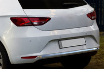 Seat Leon 2013–2020 Nerezová lišta zadného nárazníka fotografia 1