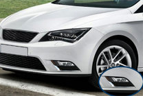 Seat Leon 2013–2020 Nerezové kryty hmloviek (2 ks) fotografia 1