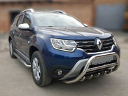 Renault Duster 2018–2024 Predný ochranný rám bez nápisu WT003 (nerez) fotografia 1