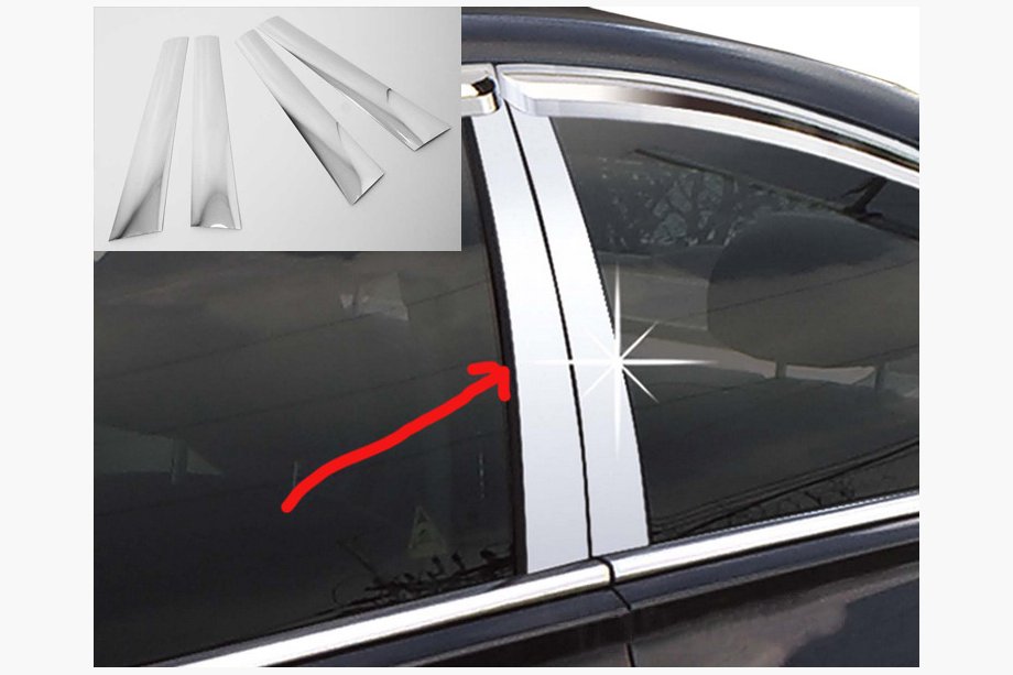 Kia Picanto 2004–2011 Chrómová fólia na stĺpiky Image