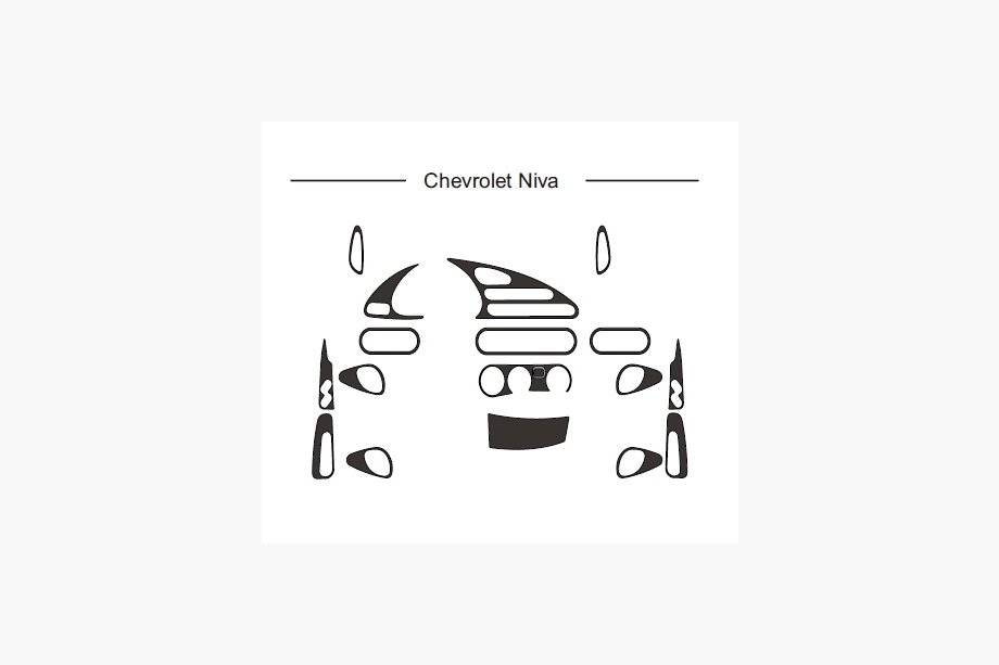 Chevrolet Niva 1998–2020 Kryty palubnej dosky (Hartman) Hliník Image