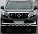Toyota Land Cruiser Prado 150 2009–2023 Predný ochranný rám ST016-2 (nerez) fotografia 1
