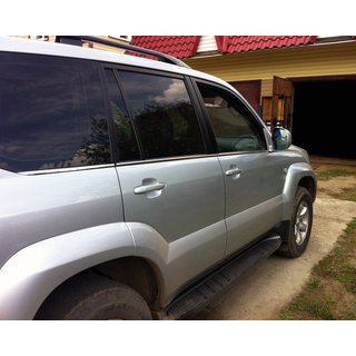 Vonkajšie okenné lišty (6 ks, nerez) Toyota Land Cruiser Prado 120 2002–2009 fotografia 2