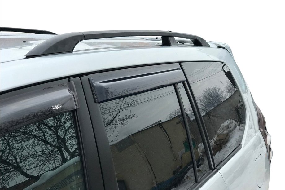 Toyota Land Cruiser Prado 120 2002–2009 Čierne turecké strešné lyžiny Plastové pätky Image