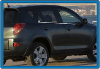 Toyota Rav 4 2006–2013 Vonkajšie nerezové lišty okien (4 ks) Carmos - turecká oceľ fotografia 5