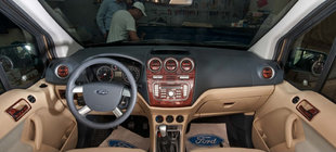 Ford Connect 2010–2013 Kryty palubnej dosky (veľká sada) Karbon fotografia 4