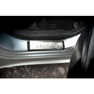 Prahové lišty (OMSA, 4 ks, nerez) Mitsubishi Lancer X 2008– fotografia 3