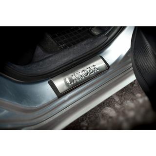 Prahové lišty (OMSA, 4 ks, nerez) Mitsubishi Lancer X 2008– fotografia 4