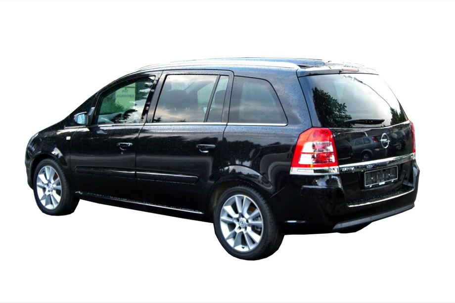Opel Zafira B 2005–2011 Vonkajšie okenné lišty (8 ks, nerezová oceľ) OmsaLine – talianska nehrdzavejúca oceľ Image