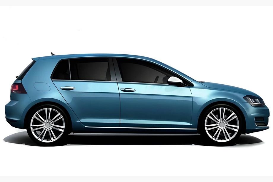 Volkswagen Golf 7/E-Golf 2012–2020 Spodné okenné lišty Black Chrome (4 ks, nerez) Fotografia 3