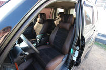 Toyota Land Cruiser Prado 120 2002–2009 Autopoťahy ekokoža + tkanina + Alcantara Antara A088 (kompletný interiér) fotografia 1