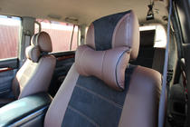 Toyota Land Cruiser Prado 120 2002–2009 Autopoťahy ekokoža + tkanina + Alcantara Antara A088 (kompletný interiér) fotografia 5