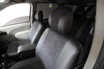 Renault Logan I 2005–2008 Autopoťahy eko koža+textília+Alcantara Antara A001 (kompletný set do celého interiéru) fotografia 6