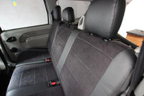 Renault Logan I 2005–2008 Autopoťahy eko koža+textília+Alcantara Antara A001 (kompletný set do celého interiéru) fotografia 8
