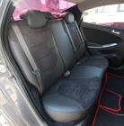 Hyundai Accent 2011–2017 Autopoťahy eko koža+textília+Alcantara Antara A001 (kompletný set do celého interiéru) fotografia 3