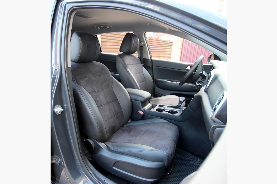Kia Sportage 2015–2021 Autopoťahy eko koža+textília+Alcantara Antara A001 (kompletný set do celého interiéru) Image