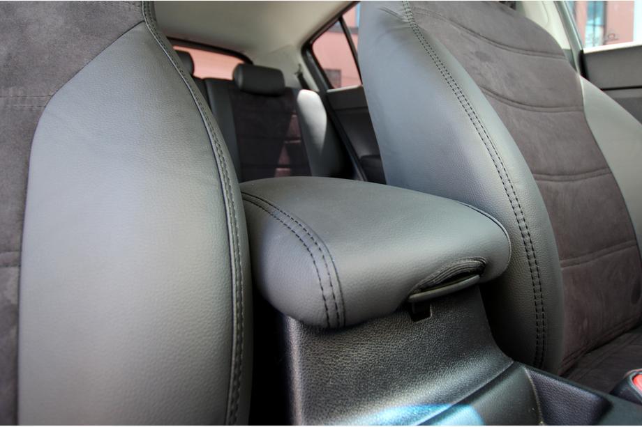 Kia Sportage 2015–2021 Autopoťahy eko koža+textília+Alcantara Antara A001 (kompletný set do celého interiéru) Fotografia 16