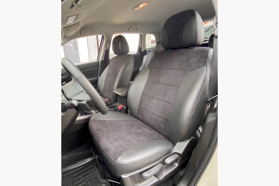 Suzuki Vitara 2015– Autopoťahy eko koža+textília+Alcantara Antara A001 (kompletný set do celého interiéru) Fotografia 7