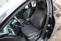 Skoda Octavia III A7 2013–2019 Autopoťahy eko koža+textília+Alcantara Antara A001 (kompletný set do celého interiéru) fotografia 4