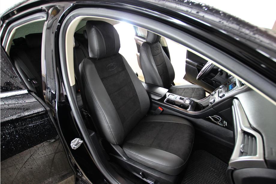 Ford Fusion 2012–2020 Autopoťahy eko koža+textília+Alcantara Antara A001 (kompletný set do celého interiéru) Image