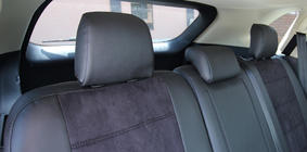 Ford Edge 2014–2024 Autopoťahy eko koža+textília+Alcantara Antara A001 (kompletný set do celého interiéru) fotografia 7