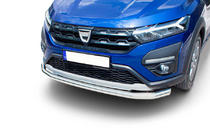 Dacia Sandero 2021– Predný ochranný rám Texas (60 mm, nerez) fotografia 1