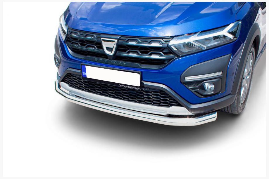 Dacia Sandero 2021– Predný ochranný rám Texas (60 mm, nerez) Image