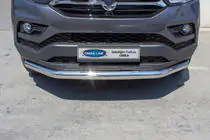 SsangYong Musso II 2018– Predný ochranný rám Texas (76 mm, nerez) fotografia 2