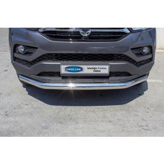 Predný ochranný rám Texas (76 mm, nerez) SsangYong Musso ІІ 2018– fotografia 2