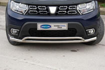 Dacia Duster 2018–2024 Predný ochranný rám Vegas (60/42 mm, nerez) fotografia 1