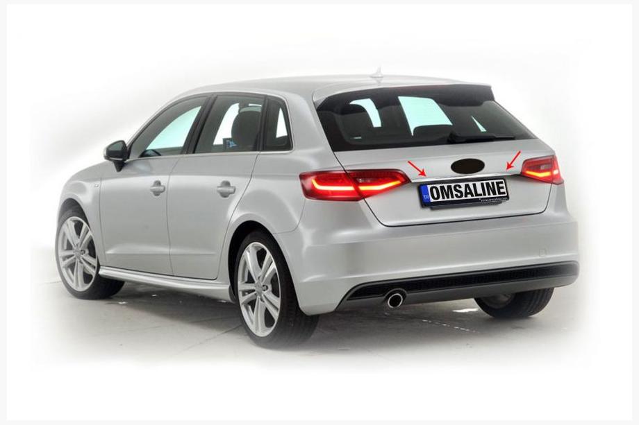 Audi A3 2012–2020 Lišta nad ŠPZ HB (nerez) Image